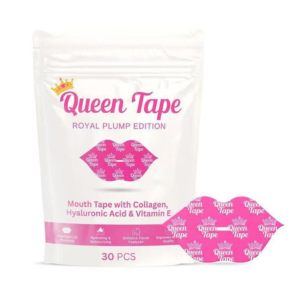 Queen Tape Патчи для губ для контура лица с гиалуроновой кислотой и витамином Е, 30 шт