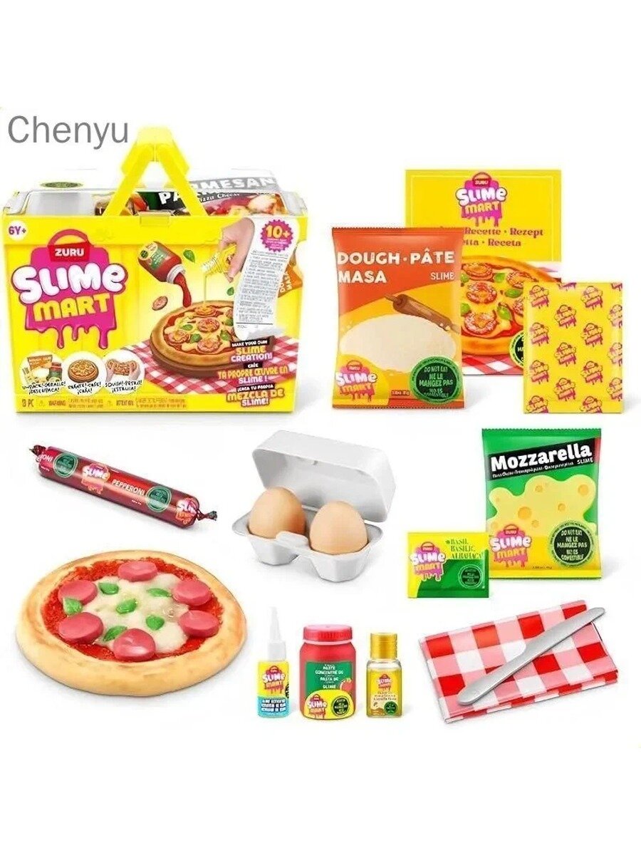 Набор для творчества Zuru Pizza Slime в маленькой корзинке для детей