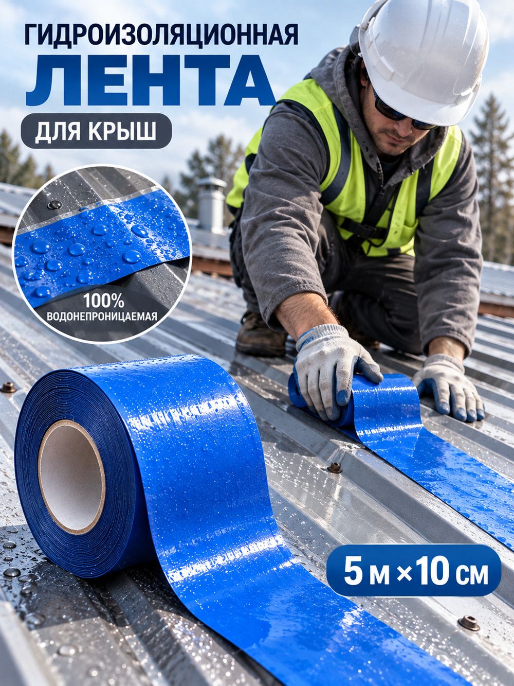 Монтажная лента 5 мм 10 м, 1 шт