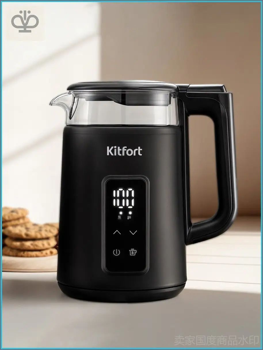 Электрический чайник 6125, черный, темно-синий