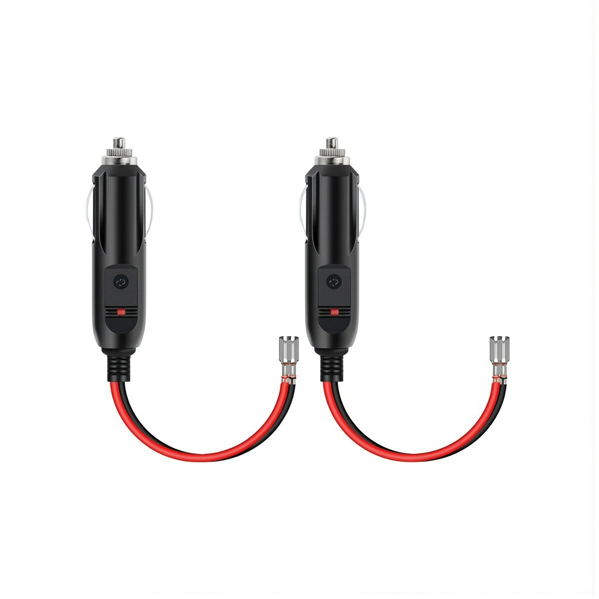 Штекер прикуривателя автомобиля 16AWG 15 см красный чёрный параллельный провод из термостойких материалов с подсветкой для подключения приборов в салоне