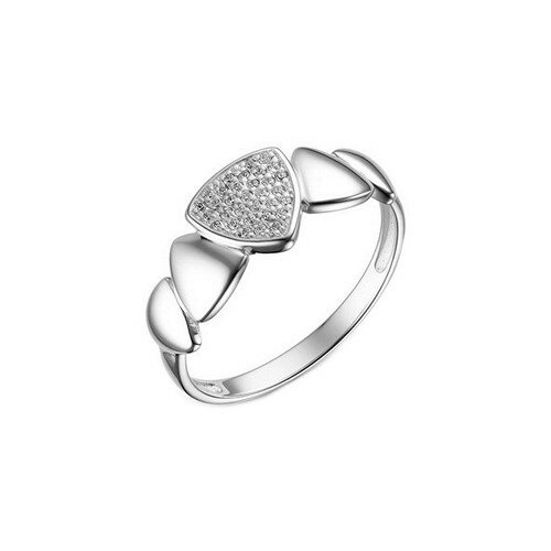 фото Кольцо jewelin, серебро, 925 проба, фианит, размер 17.5