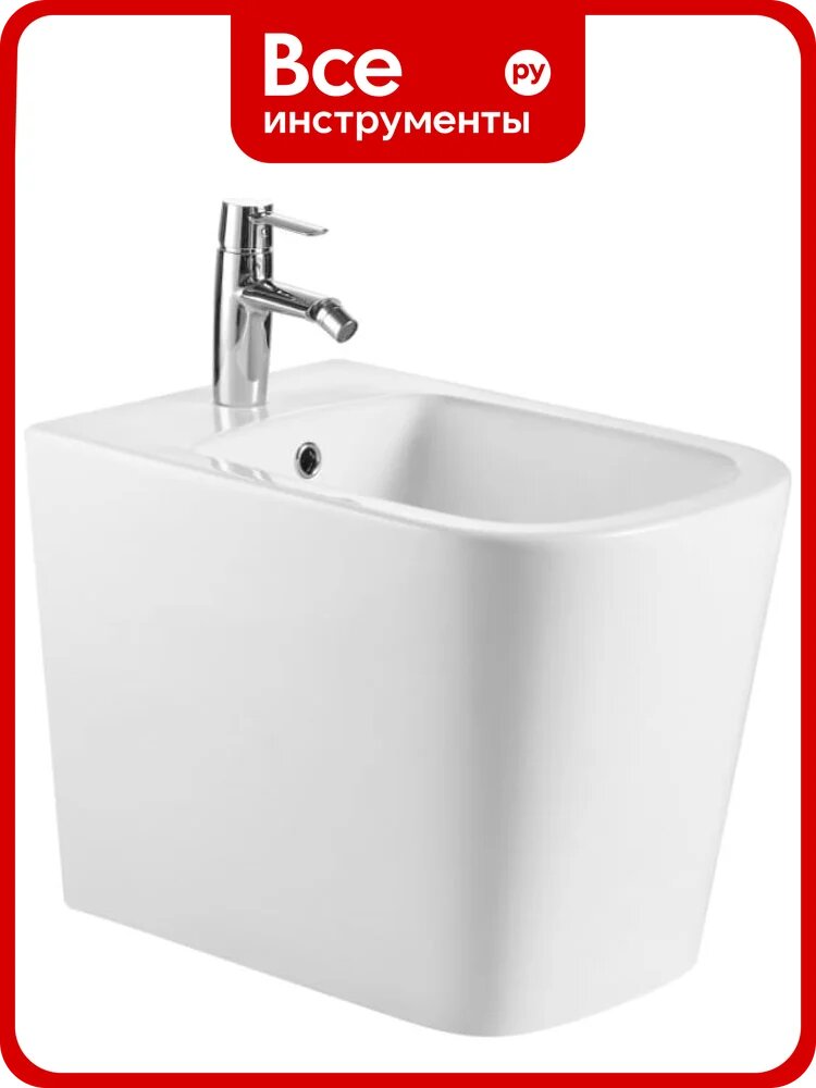 Биде напольное Iberica Blanca TOLEDO BIDE белое с отверстием под смеситель, IB. TLA. B32