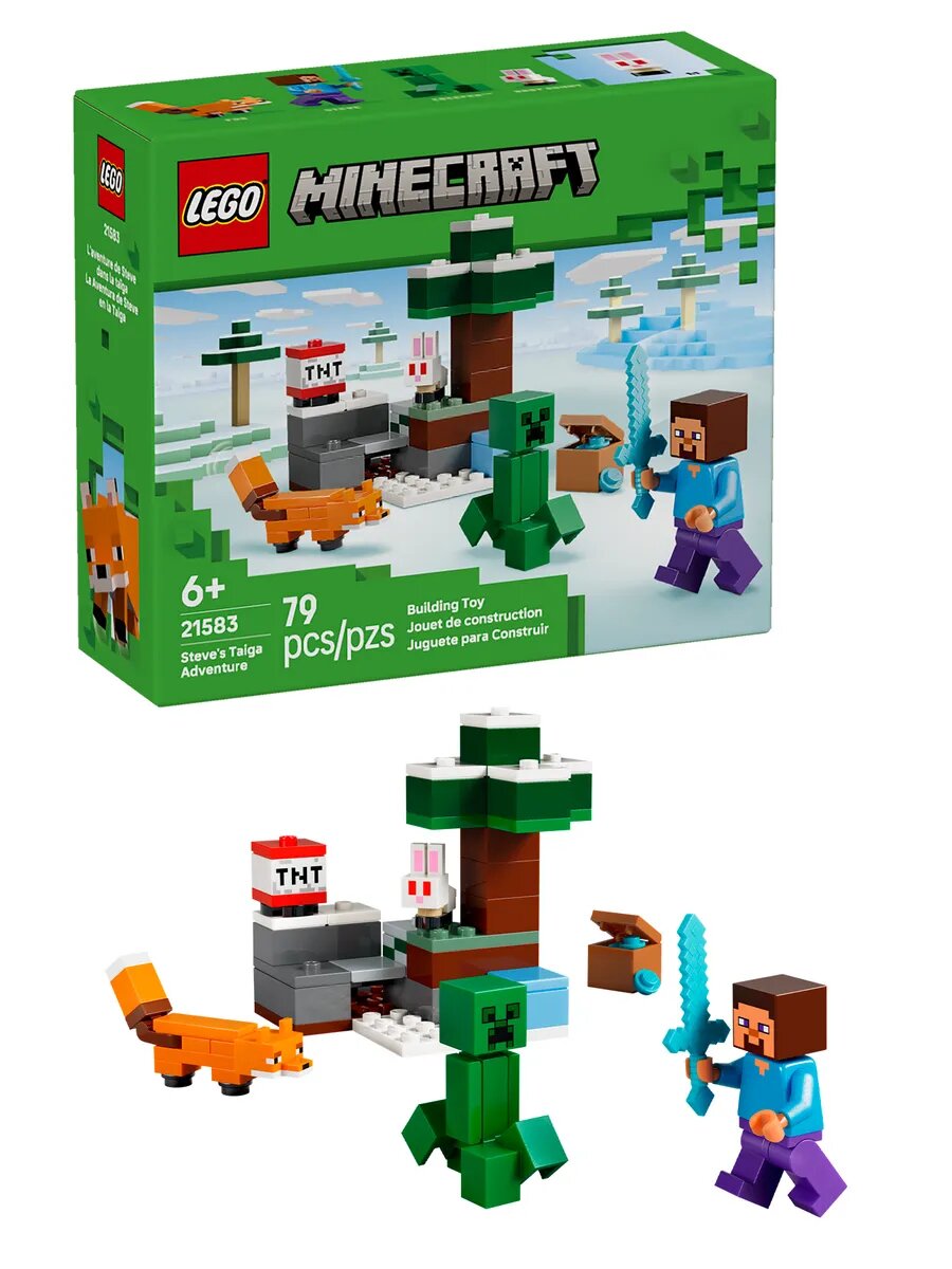 Конструктор LEGO Minecraft 21583 Приключения Стива в тайге