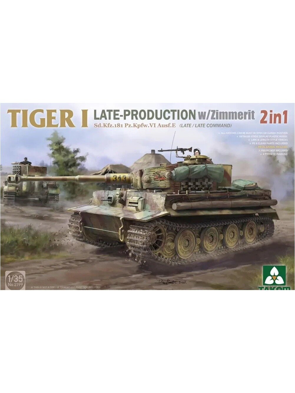 KNOW EASY-TAKOM 2199 1/35 Постпродакшн Tiger I с Zimmetrict Модель сборки танков