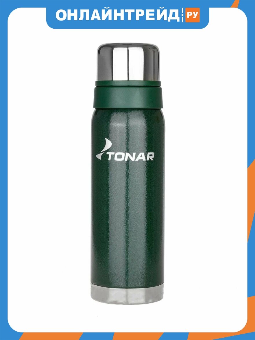 Тонар Термос (HS. TM-056-G) 750ML с ситечком зеленый (2 крышки-кружки)