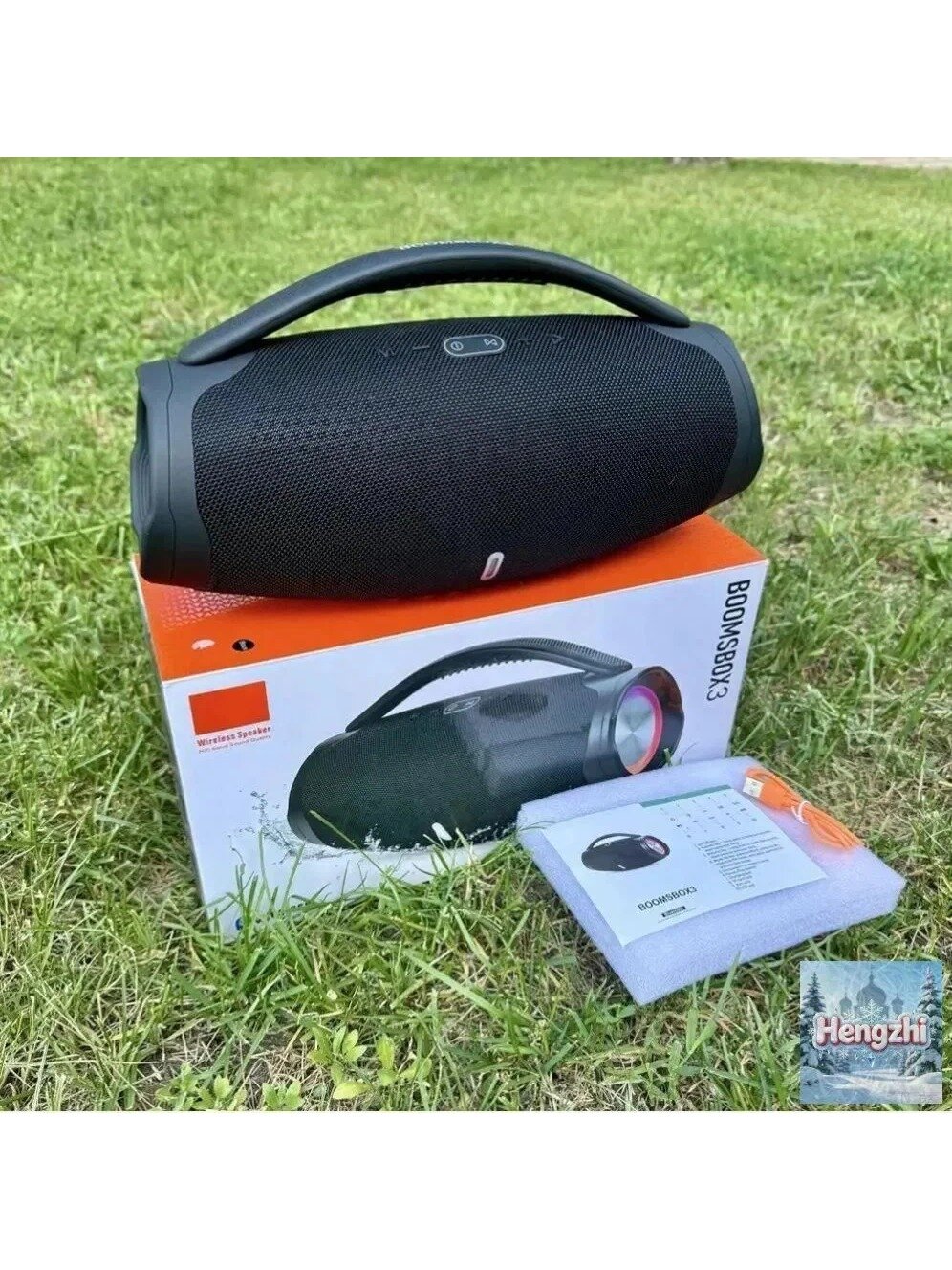 Портативная колонка BOOMBOX 3 черный / Блютуз колонка беспроводная
