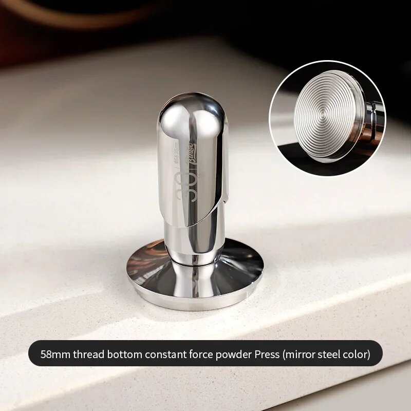 Bincoo 30 фунтов темпер для эспрессо Mirror Silver 58mm