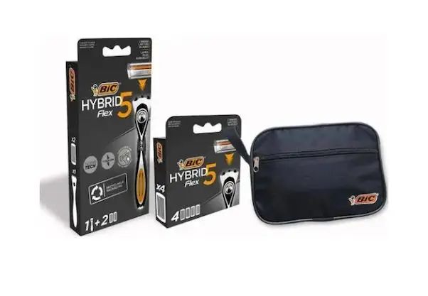 Бритва Bic Flex 5 + 6 сменных лезвий + сумка