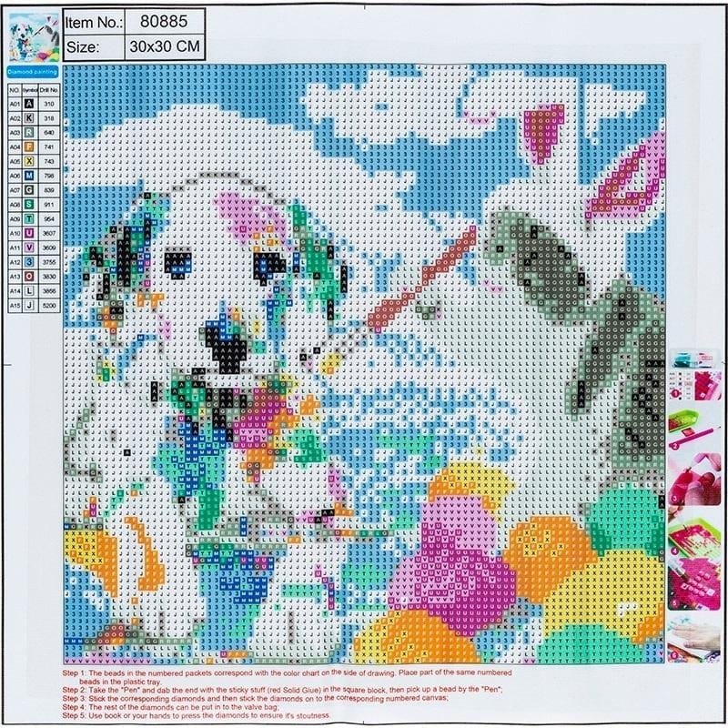 Мозаика Centrum алмазная мозаика 5D Cat&Dog, разноцветный, 30x30 см