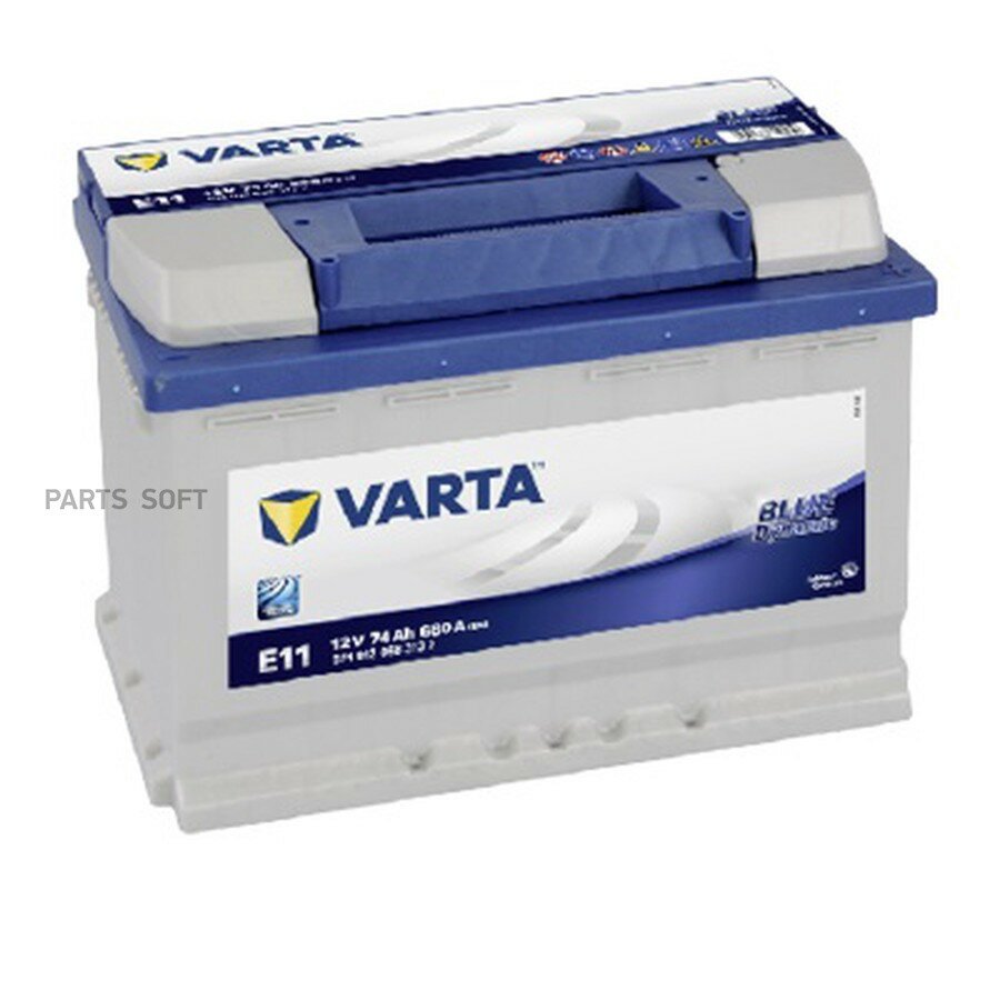 Аккумуляторная батарея Blue Dynamic [12V 74Ah 680A B13] от официального дистрибьютора, VARTA, артикул 574012068