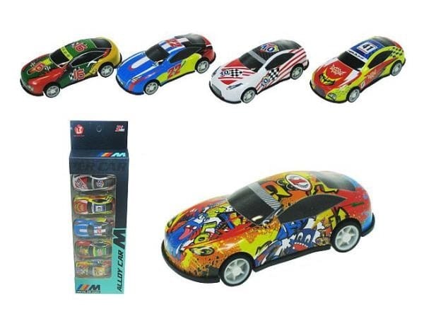 Игрушечная машинка Hipo гоночные машинки, 8,5 см, 5 шт