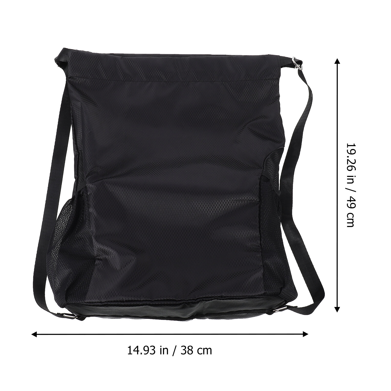 Практичный Рюкзак Спорт 49X38CM Из Прочного Материала Оксфорд С Черным Цветом И Удобной Шнуровкой Для Различных Целей
