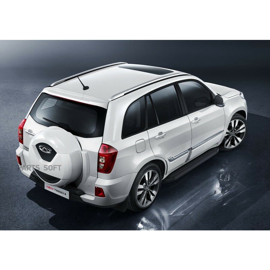 Пороги Premium-Black Chery Tiggo 3 17-, 160 см, al от официального дистрибьютора, RIVAL, артикул A160ALB09031