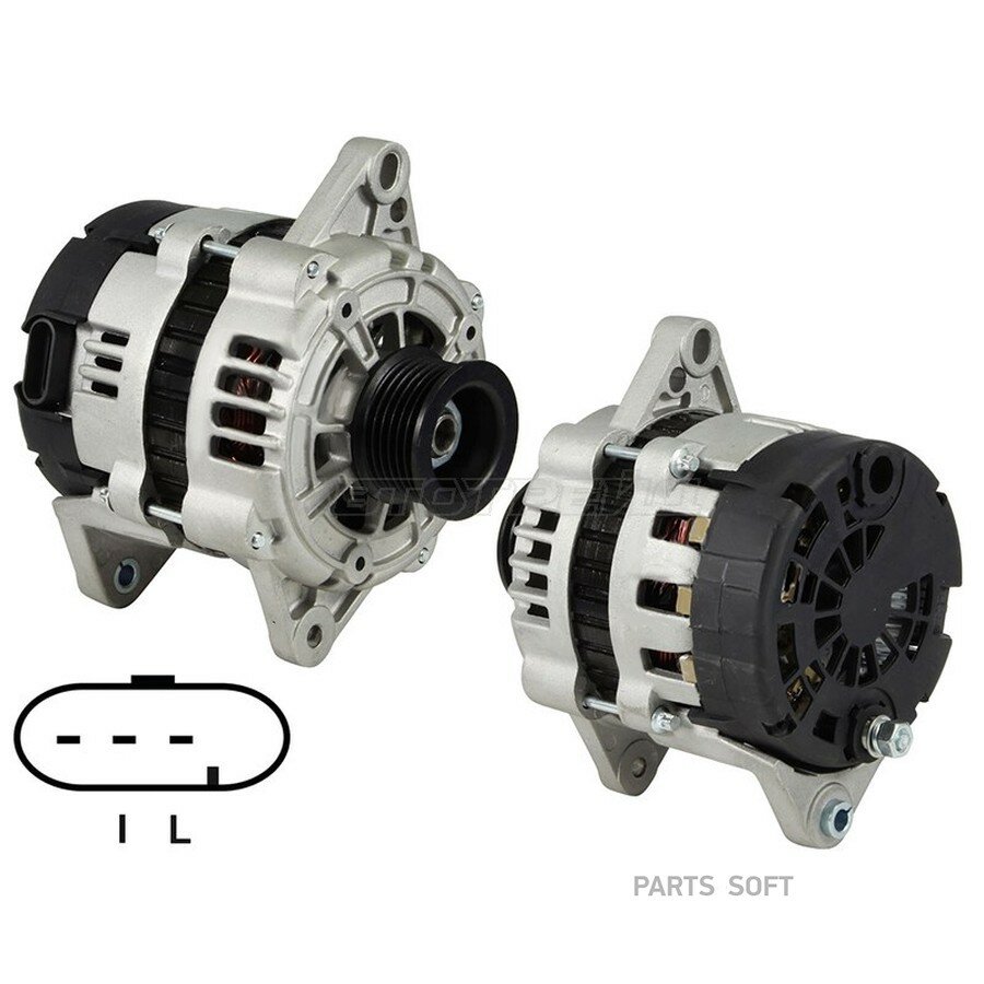 Генератор Chevrolet Aveo 02-15 / Lacetti 04-13 (F14S3/F16D3 12V 85A) от официального дистрибьютора, SAT, артикул ST850011