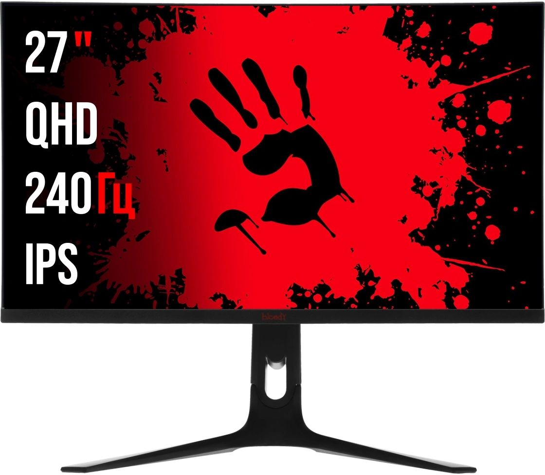 Bloody 27" Монитор Bloody MN272Q (MN272Q), IPS, 2560x1440 2K, 240 Гц, темно-серый