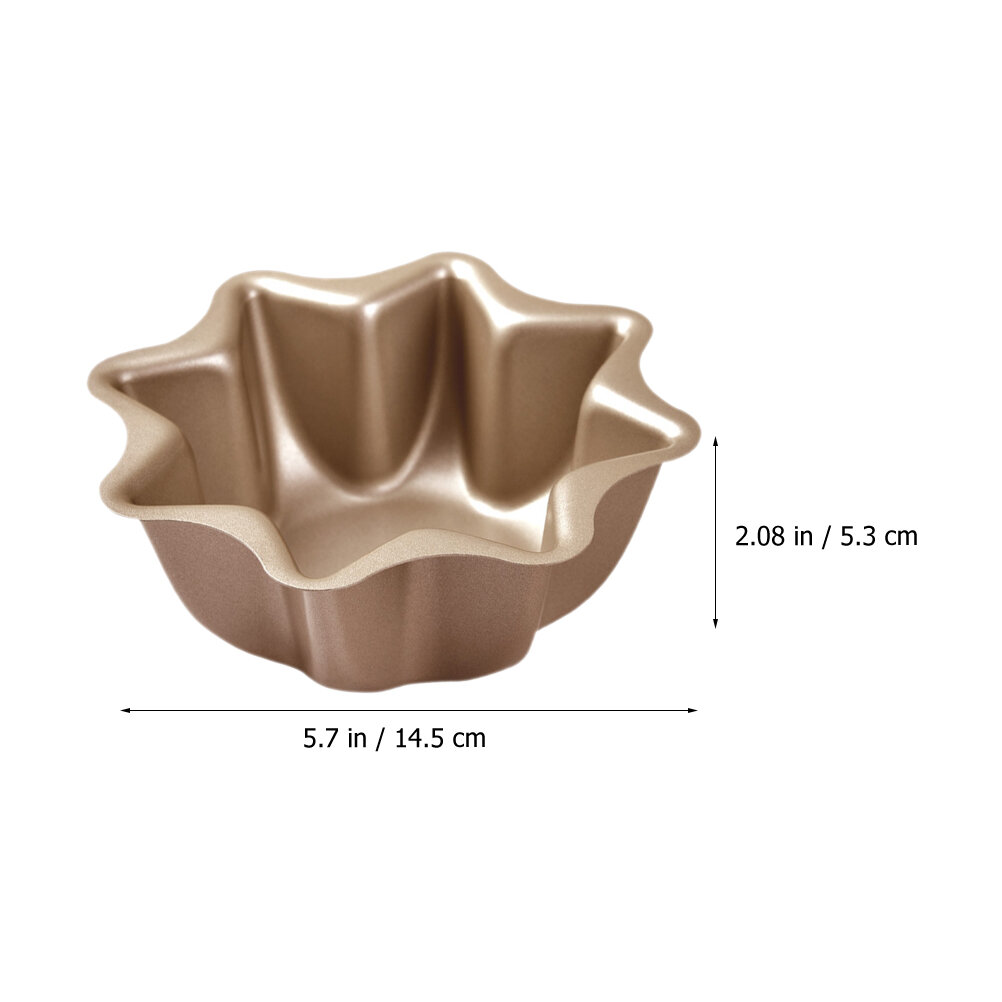 Форма Для Выпекания Тарталеток И Пудинга Золотистого Цвета 14.50X14.50X5.30Cm