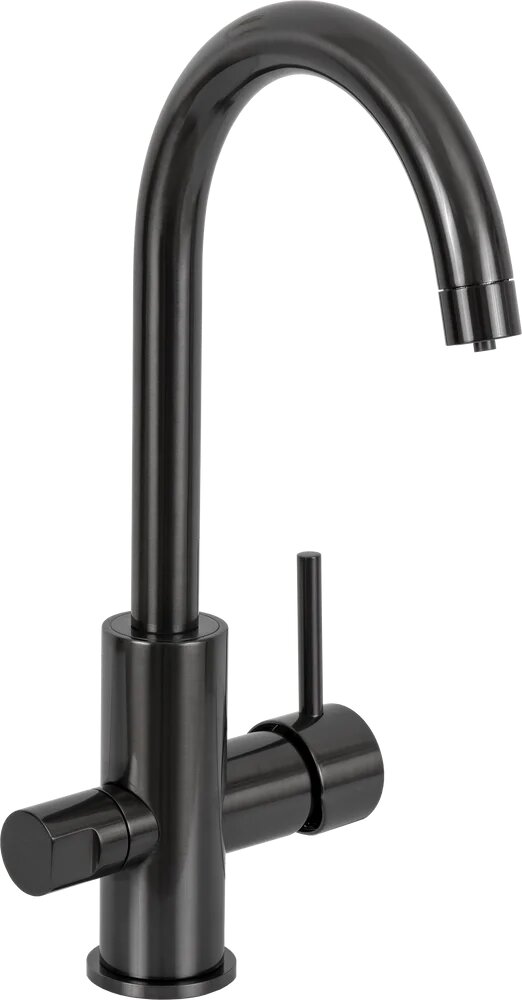 Смеситель для кухни Remer Икс стиль (X Style) N792DW с краном для питьевой воды, с поворотным изливом, однорычажный, латунный, с керамическим картриджем