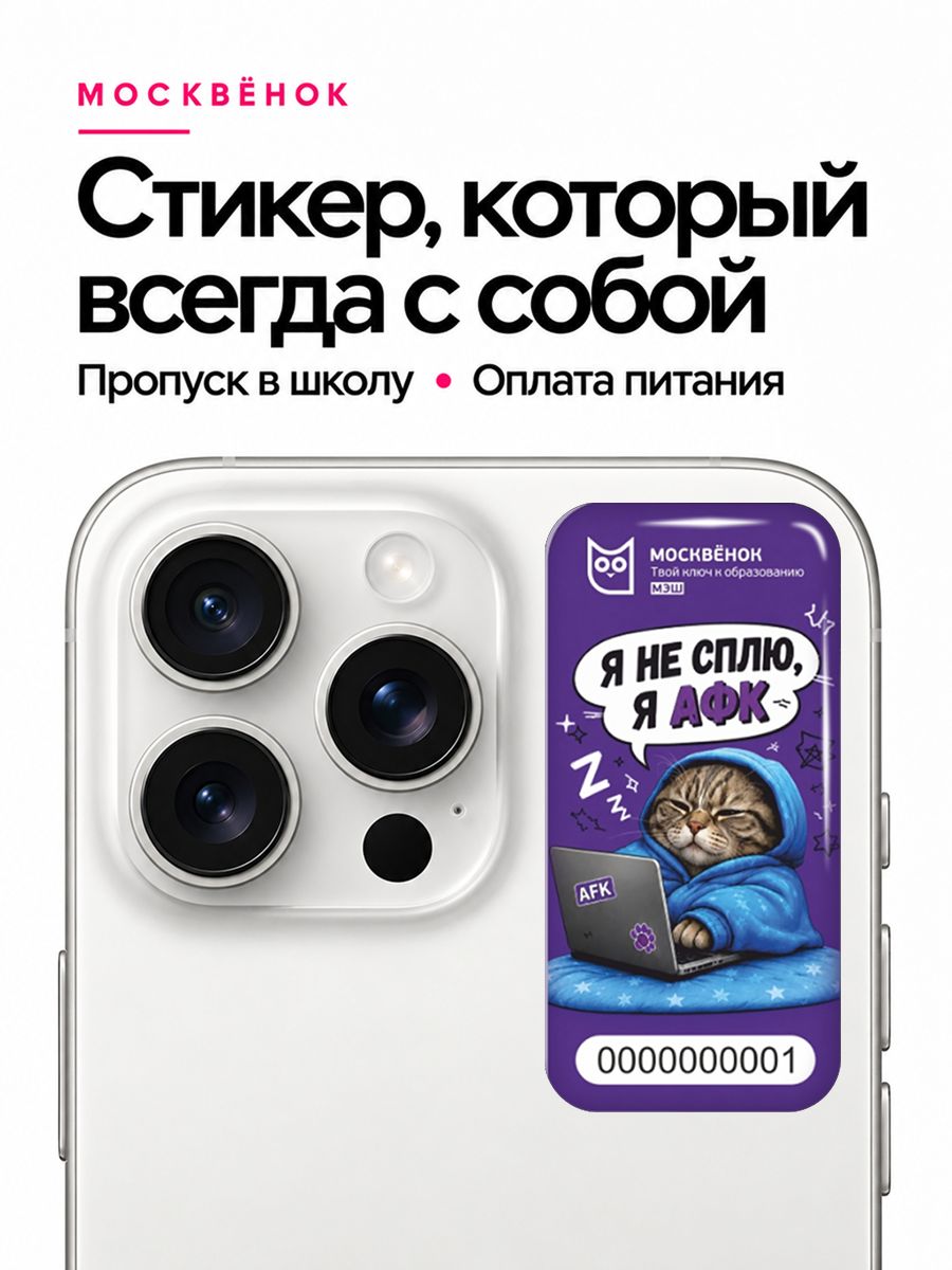 Стикер Москвёнок пропуск в школу