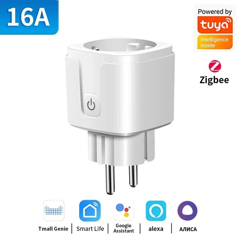 TNCE Умная розетка Wi-Fi/Zigbee с монитором мощности 16A/20A Zigbee 16A
