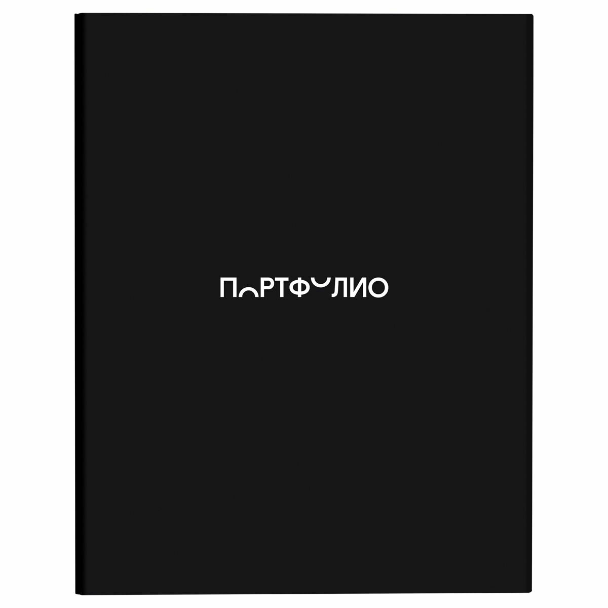 Папка-портфолио школьника BG, на 4 кольцах "Черный", 20 файлов, А4, 7Бц (ПФ_72385)