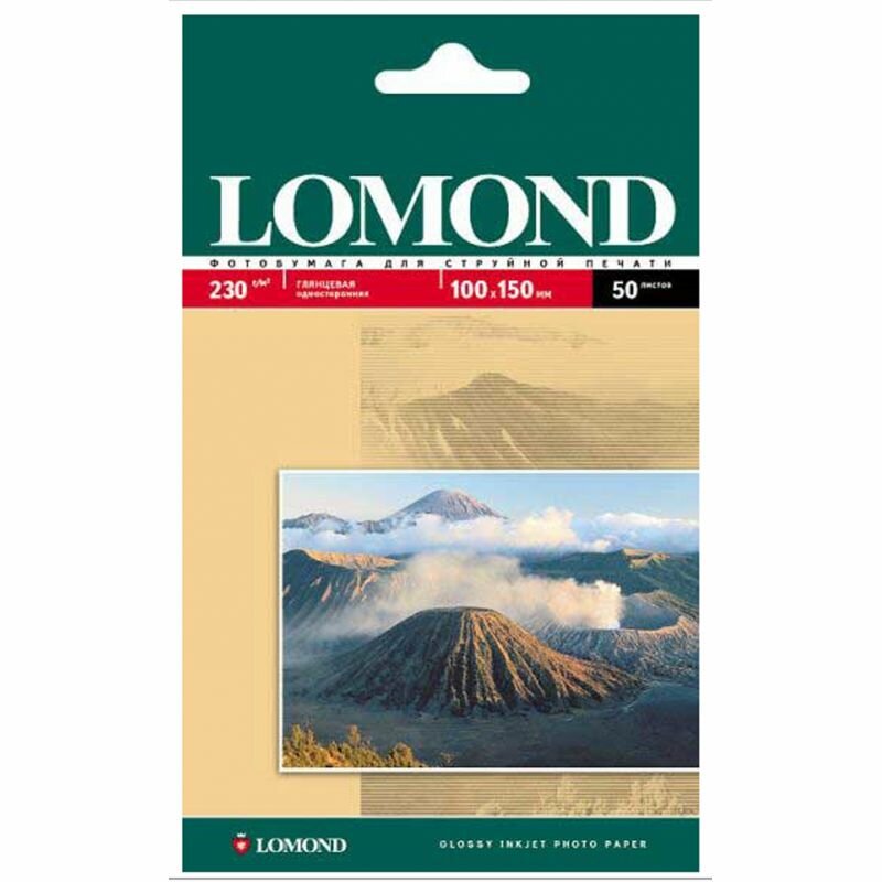 Фотобумага Lomond 0102035 10x15/230г/м2/50л./белый глянцевое для струйной печати