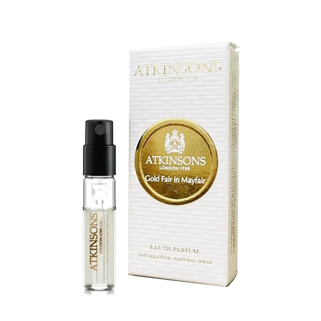 Сэмпл парфюма Atkinsons Gold Fair In Mayfair 1.2 / Парфюмерная вода Аткинсон Голд Файр Ин Мейфайр пробник