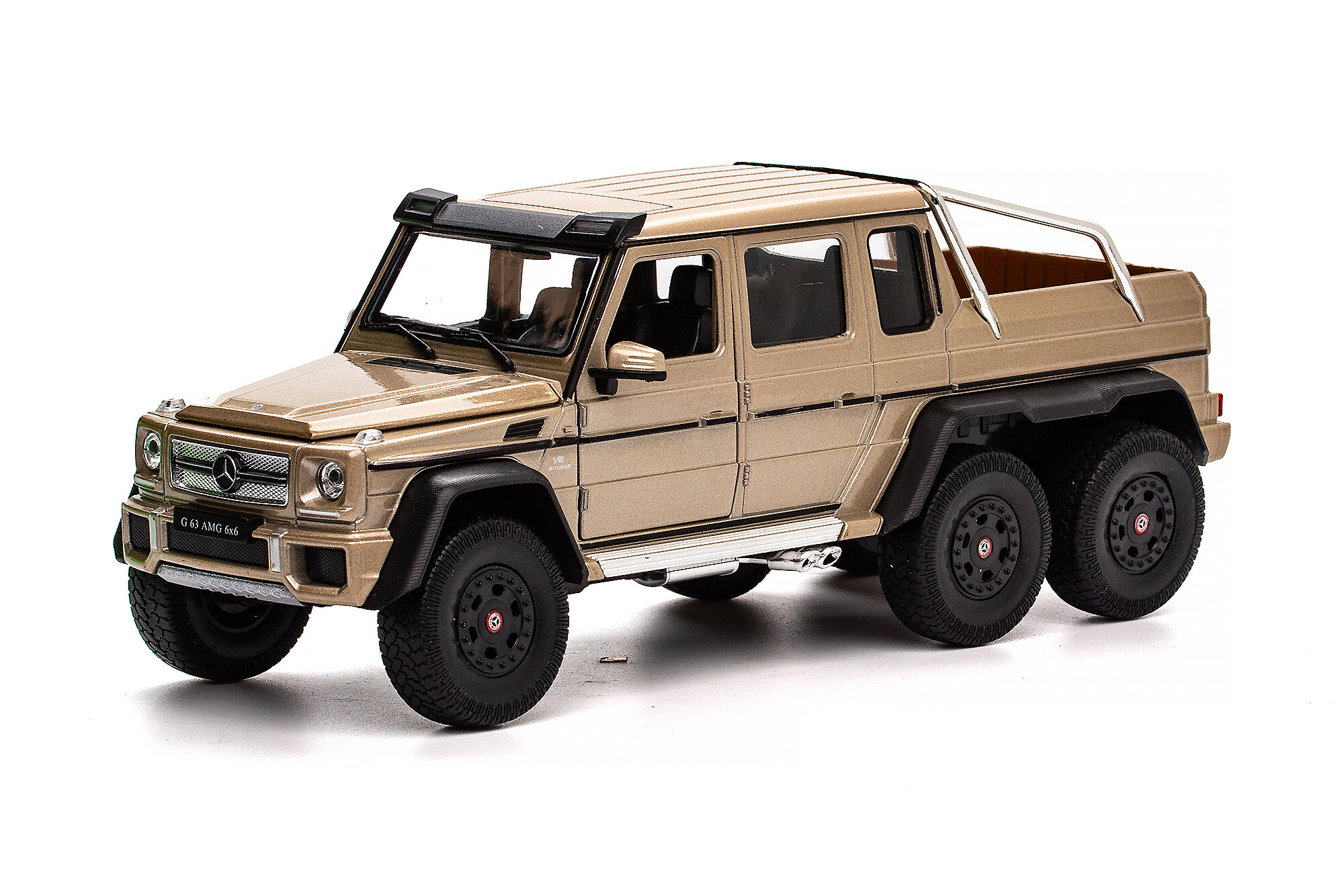 Модель коллекционная WELLY Mercedes-benz G63 amg 6X6 2014 пикап золотистый металлик