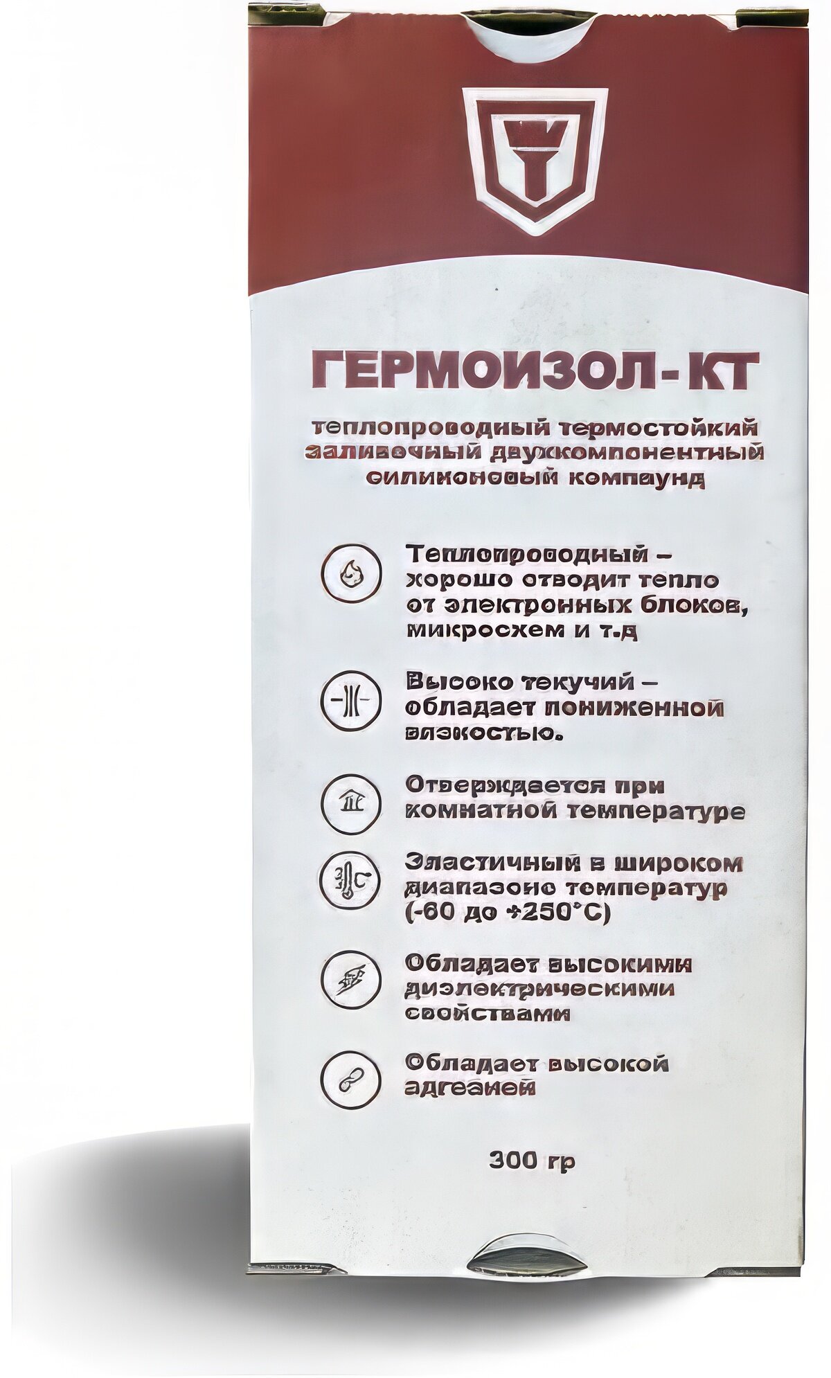 Теплопроводный двухкомпонентный силикон компаунд гермоизол КТ 0,3 кг, ТУ 20.16.57-018-03495485-2019 БП-00001997