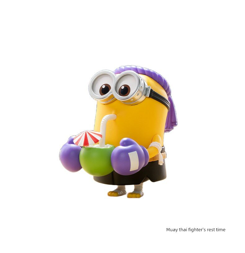Pop Mart Minions World Tour фигурка отдыха тайского боксера, оригинальная коллекционная игрушка, специальное издание