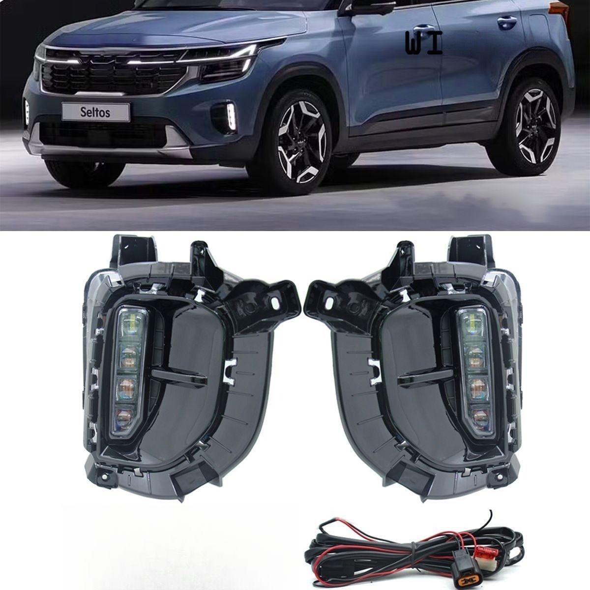Фара автомобильная, Противотуманная фара, 2 шт, арт. KIA Seltos 2023-2025(Киа Селтос 2023-2025)Фары противотуманные, дневные ходовые огни