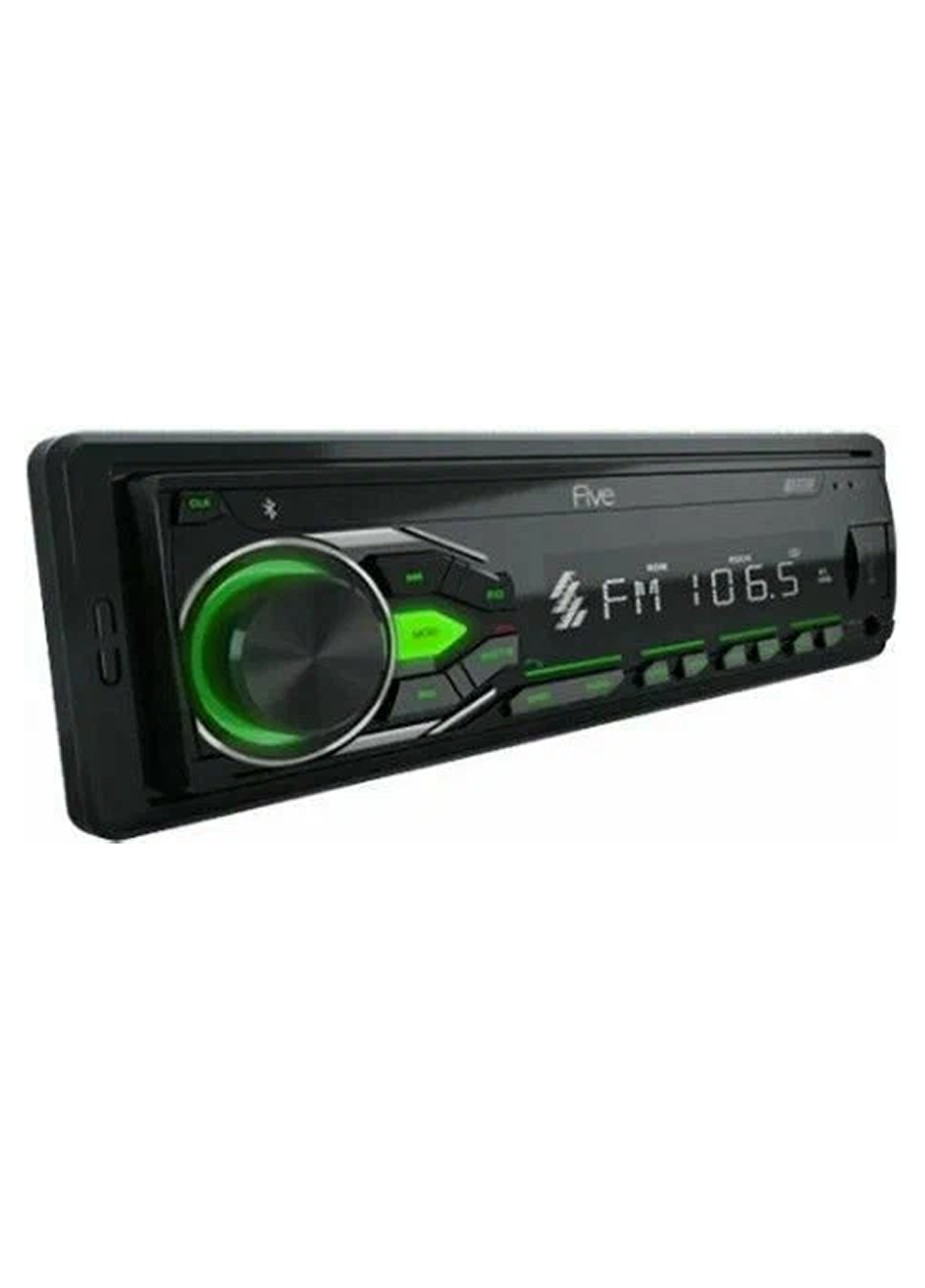 Автомагнитола Five F-22G, Bluetooth, USB, AUX, SD, FM F22G, зеленый.