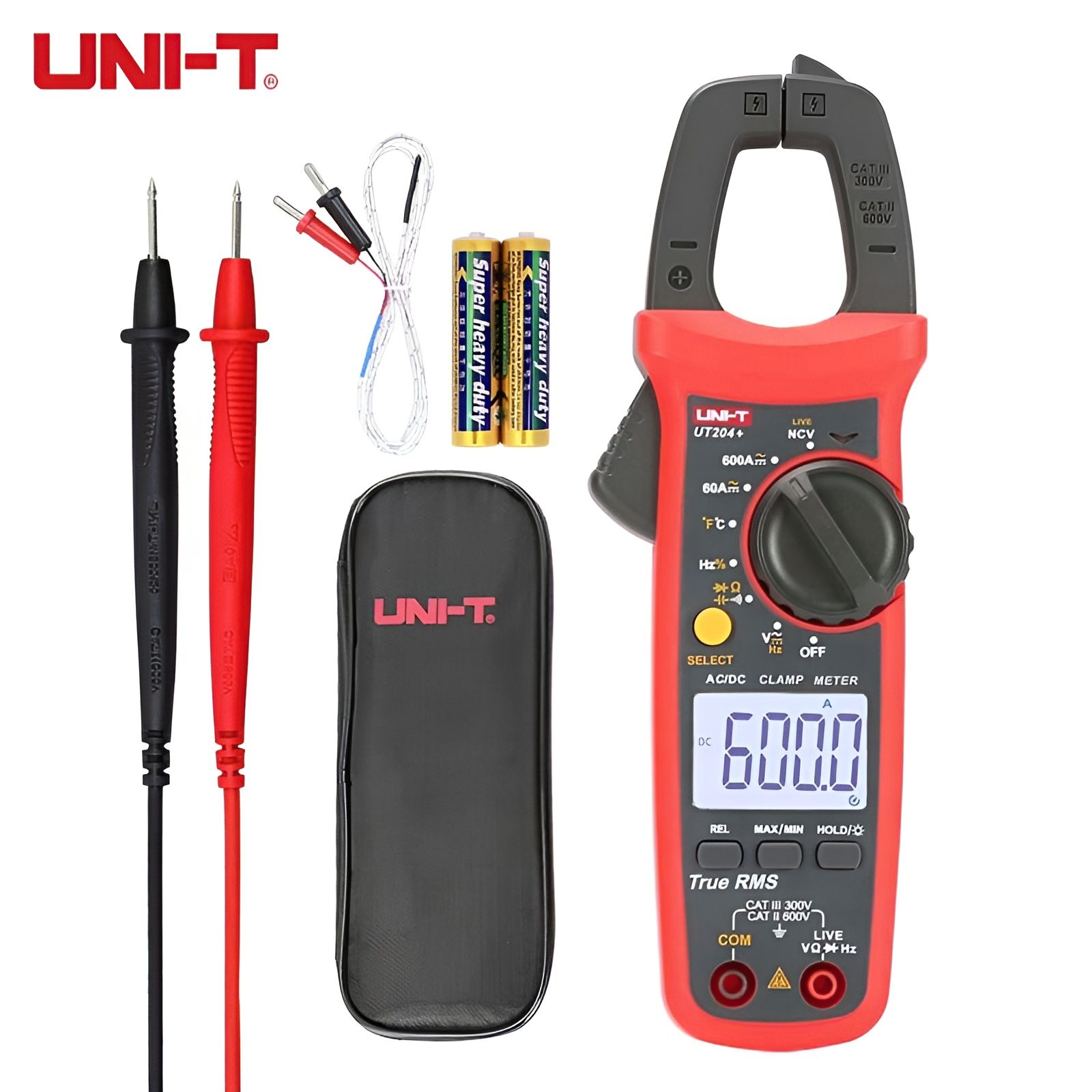 Цифровой клещевой измеритель UNI-T UT204+