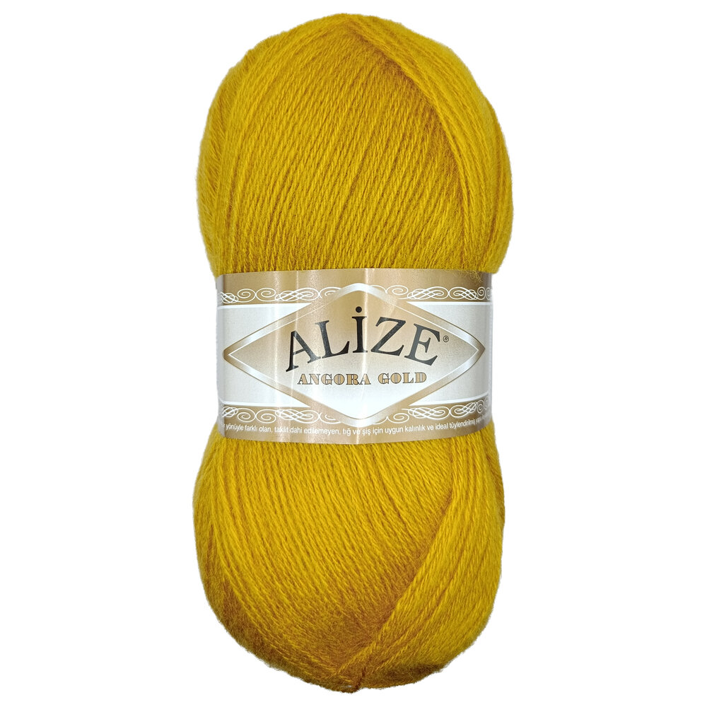 Пряжа для вязания Alize Angora gold 02 шафран 100 гр/550 м 20% шерсть, 80% акрил