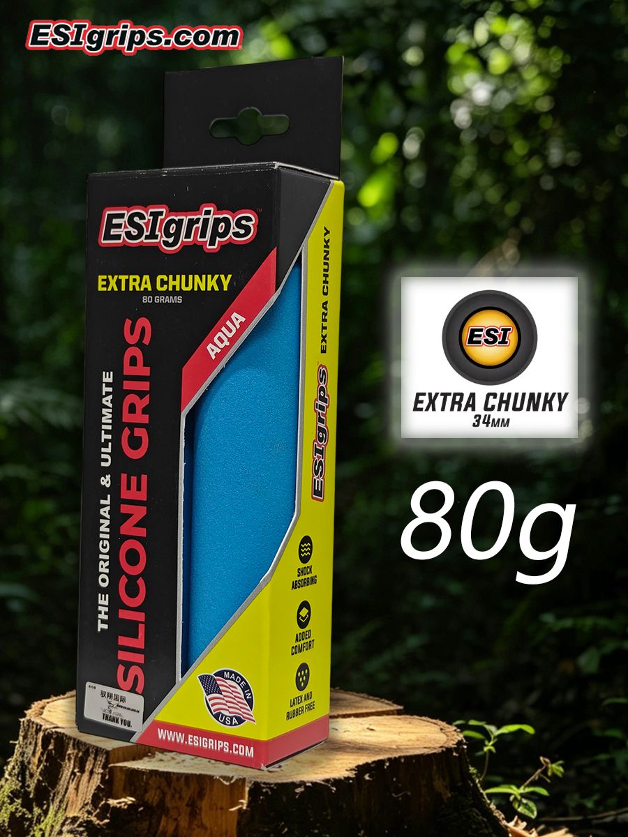 Сделано в США ESI велосипедные ручки Силиконовые захваты EXTRA CHUNKY 80 г Светло-синий