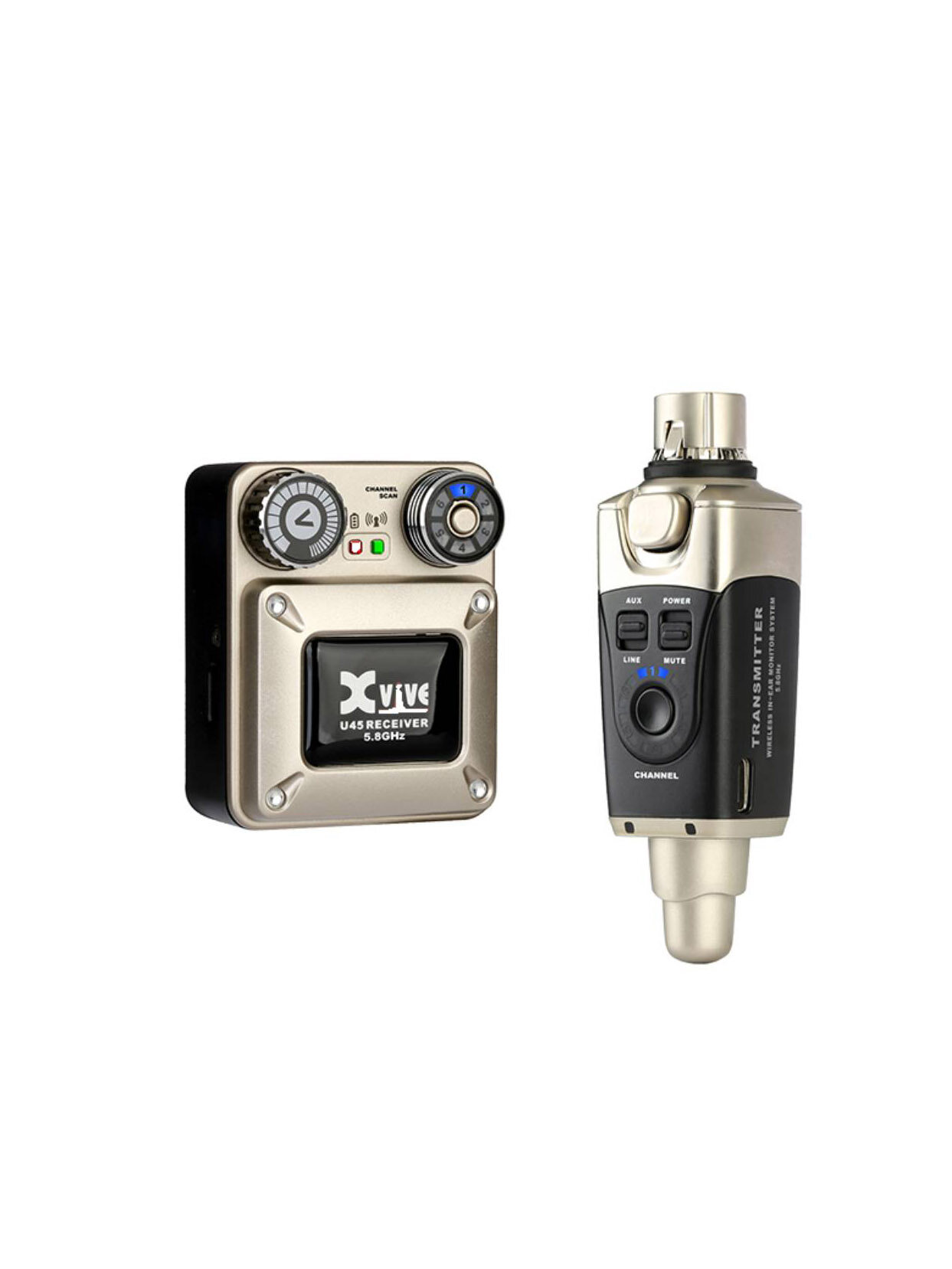 In-Ear Неограниченная подслушивающая система XVIVE U45，5.8 ГГЦ система истинного разнообразия