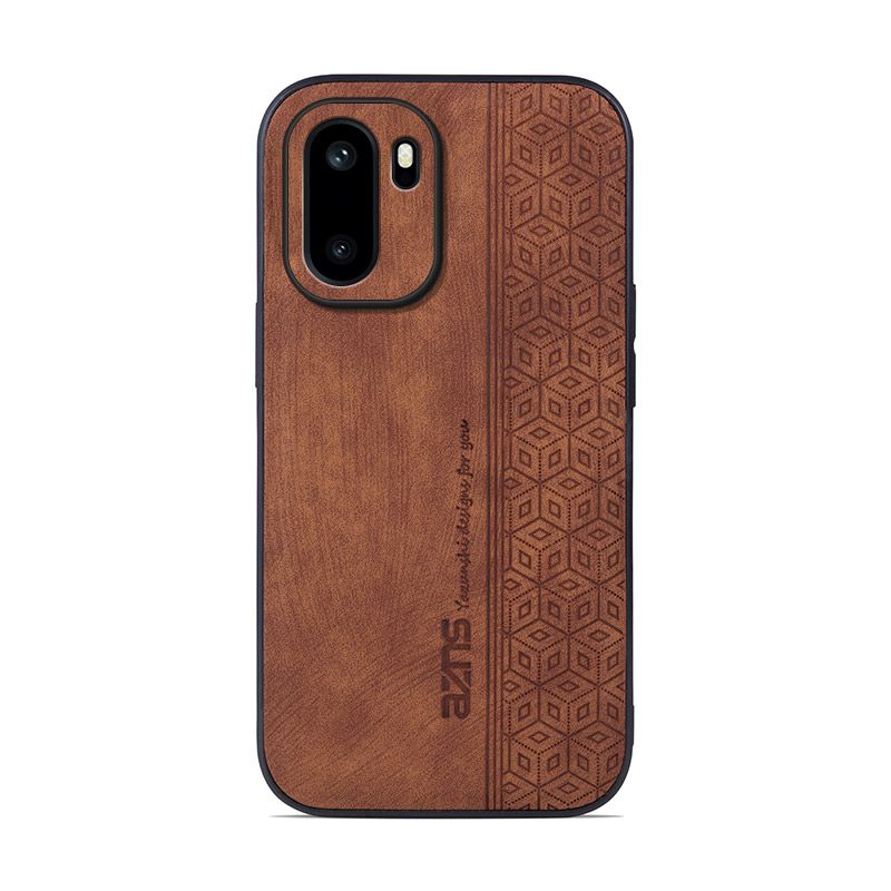Чехол на OnePlus Ace 6 с принтом на Ванплас эйс 6 защитная кожаная накладка с узором (коричневый)