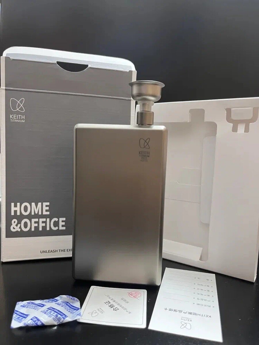 Фляга титановая для алкоголя, титановая фляжка для виски Keith Titanium 200ml Ti9307 18+