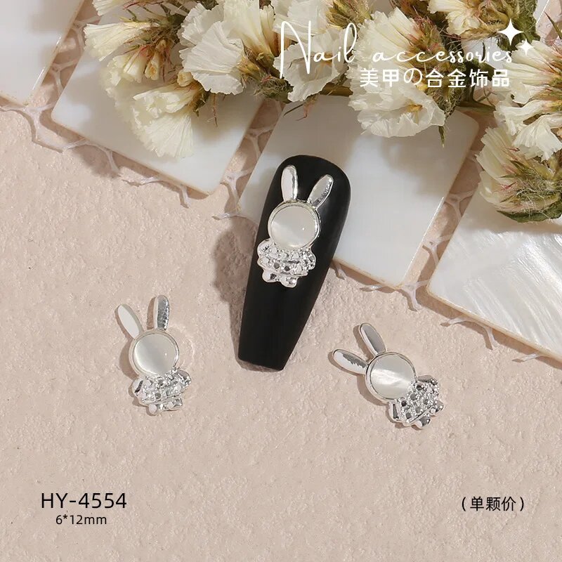 Набор из 10 декоративных бабочек для ногтей Taste-girl Белый, HY-4554