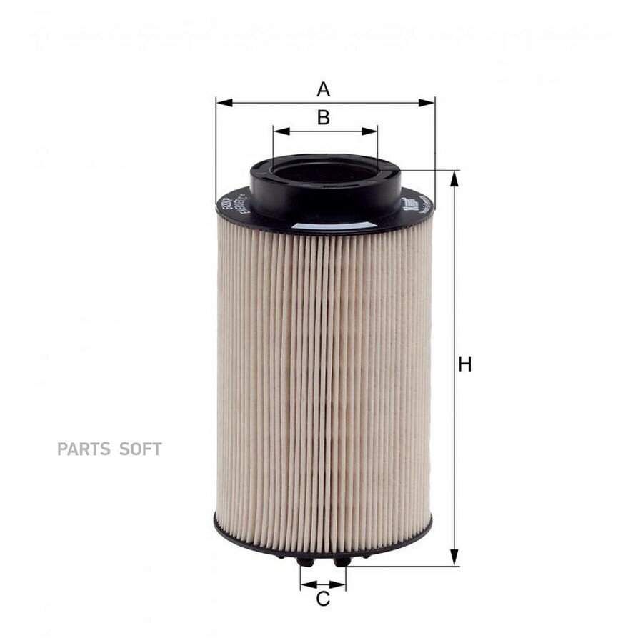 HENGST FILTER E422KPD98 фильтрующий элемент топлива ! H=172.5 D=95\MAN D0834 LFL, D0836 LF/LFL/LOH, D2066 LF