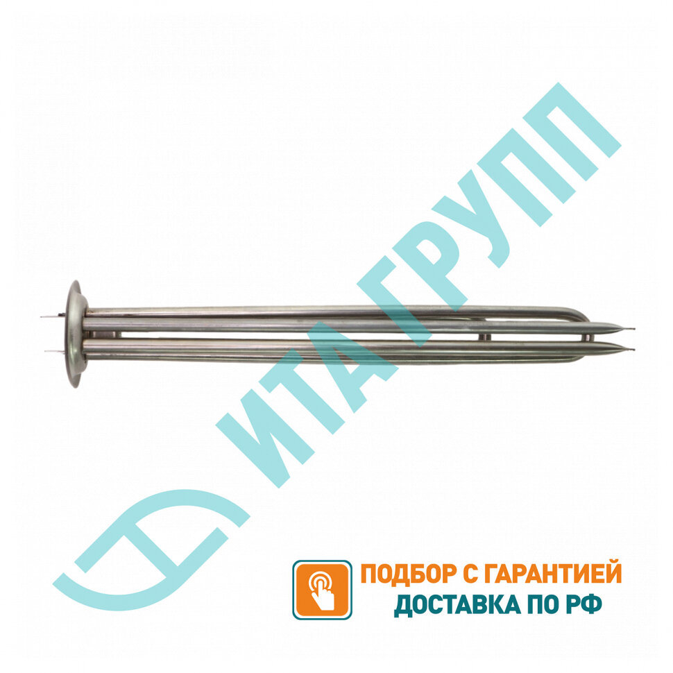 ТЭН2500Вт (1000Вт/1500Вт)RF для водонагревателя Ariston, Polaris, Regent, под анод М6, 20074