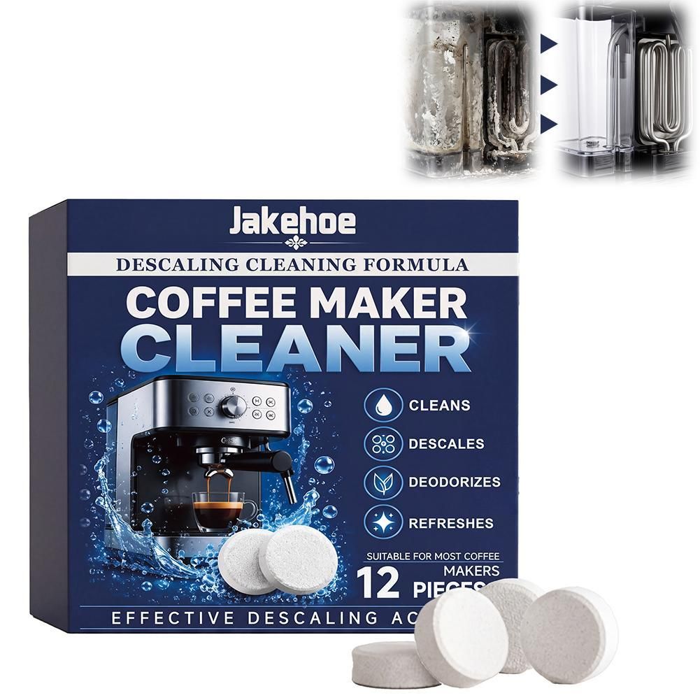 Jakehoe Средство для чистки кофемашины, 12 таблеток, удаляет накипь