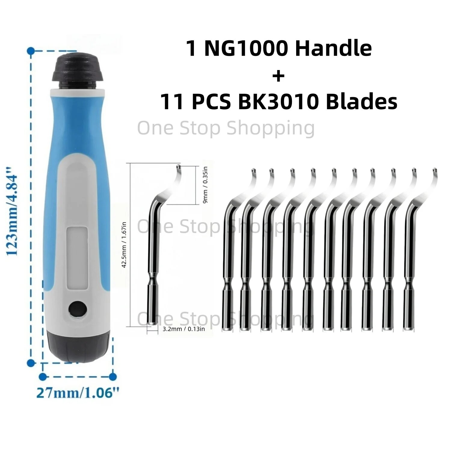 NG1000 Handle + 11 BK3010 Blades