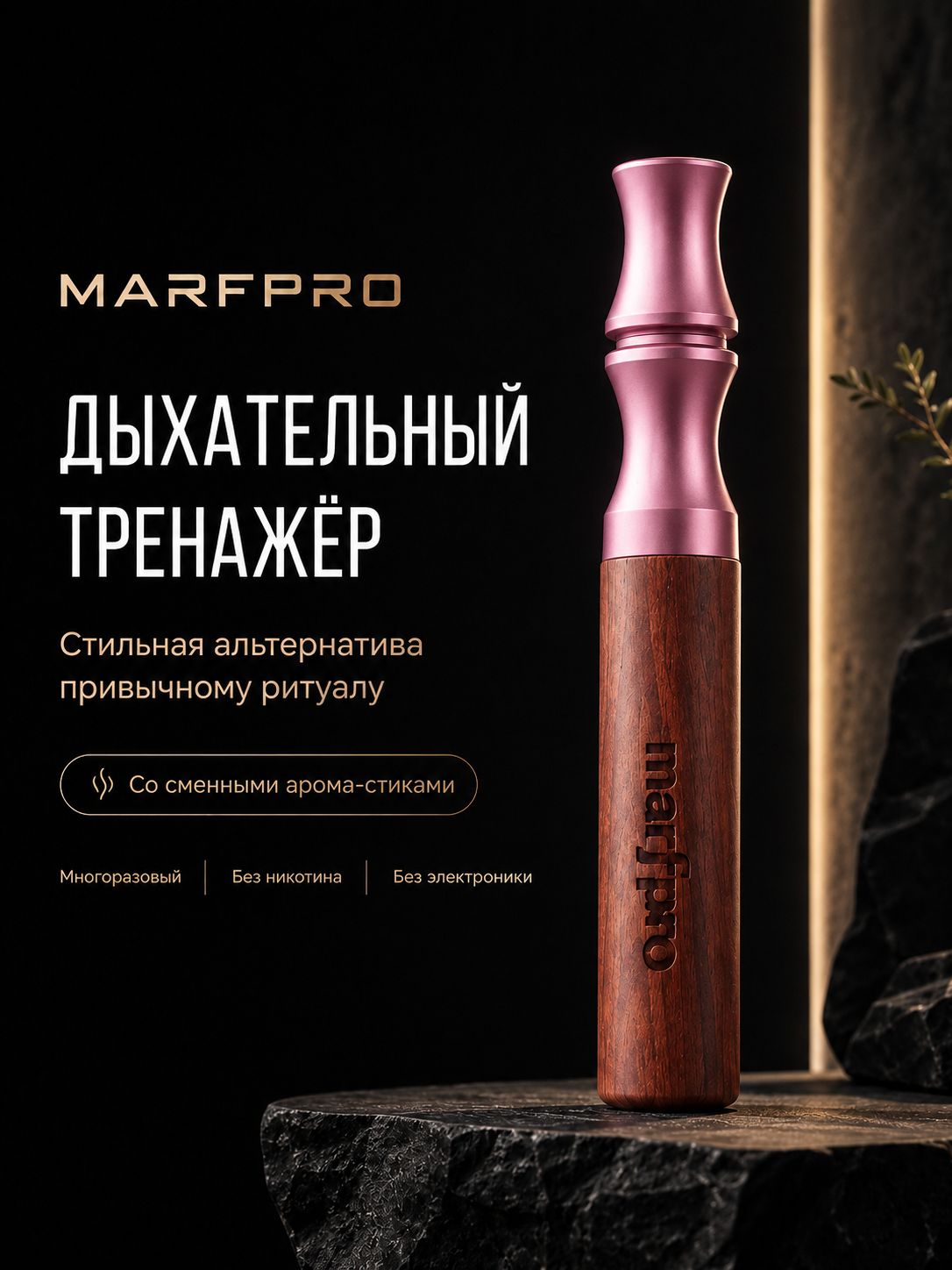 Дыхательный тренажер антистресс розовый