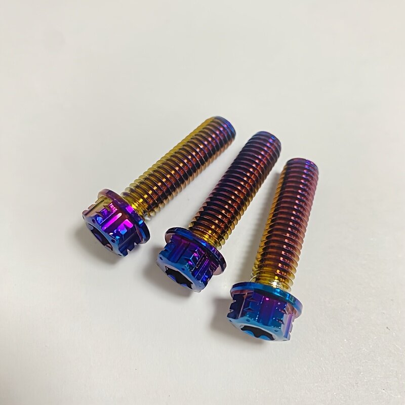 Винт крепления заднего амортизатора и вилки М8х30, потайная головка под шестигранник, нержавеющая сталь, синий