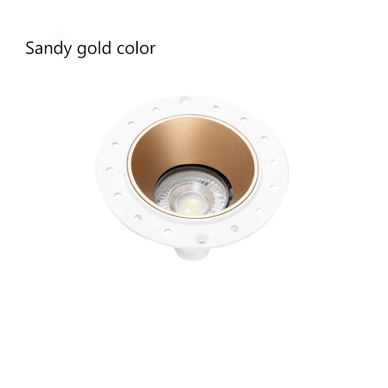 YiYing светодиодный круглый точечный светильник 5 Вт/7 Вт Sandy gold color, 7W, 4000K neutral light