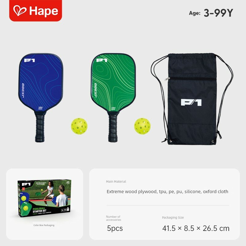 Детский комплект для пиклбола Hape для мальчиков и девочек — тренировочный набор для занятий в помещении и на улице с