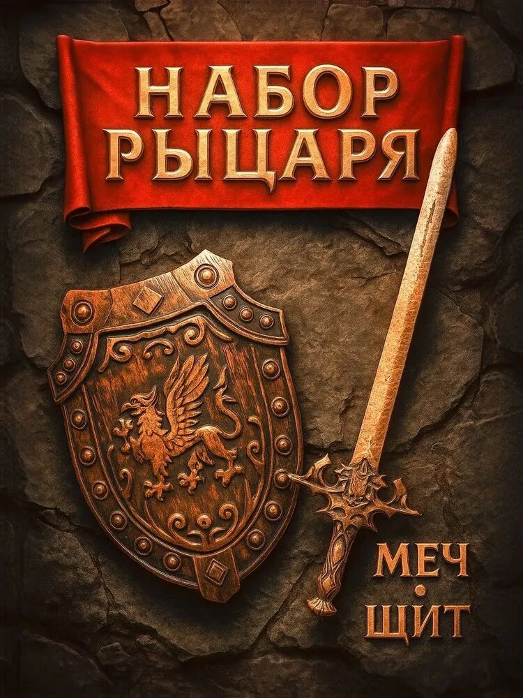 Детский набор рыцаря ЛАС играс "Грифон", пластик, 2 предмета.