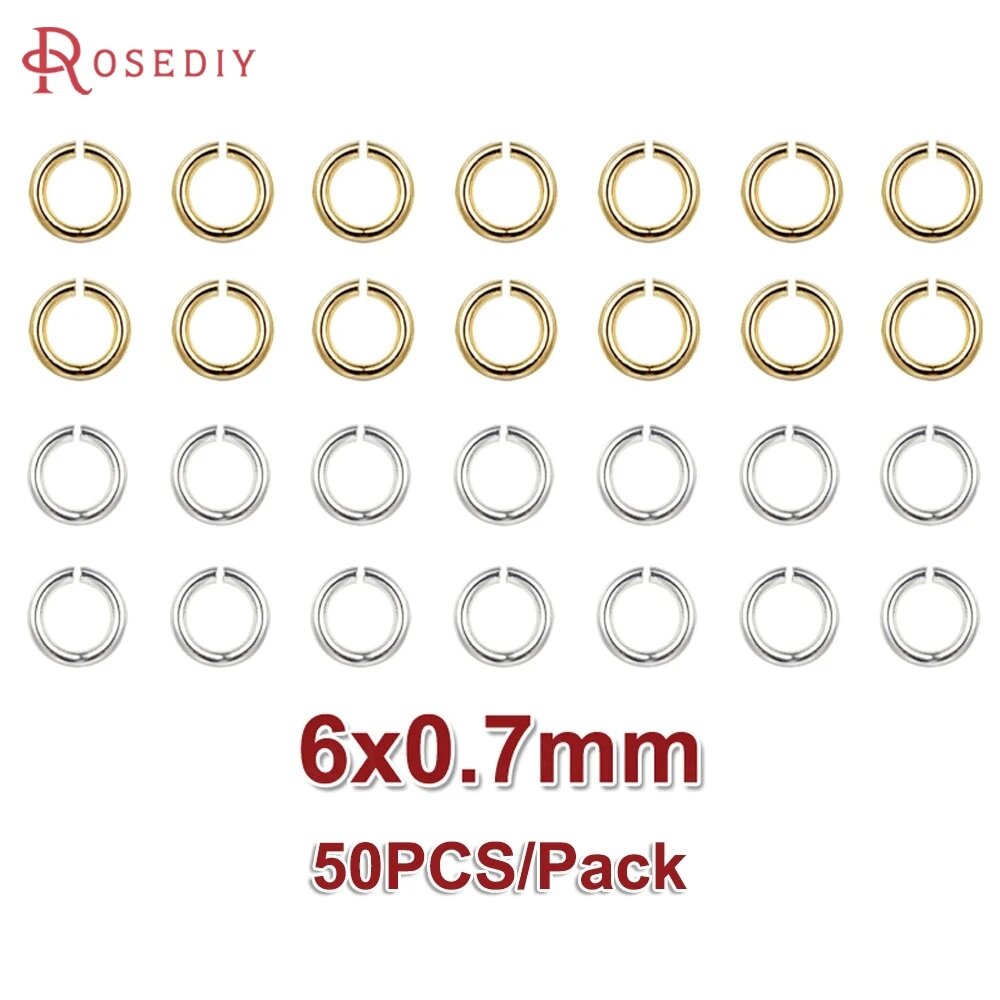 Разрезные кольца Rosediy, 4x0.8мм, цвет 4