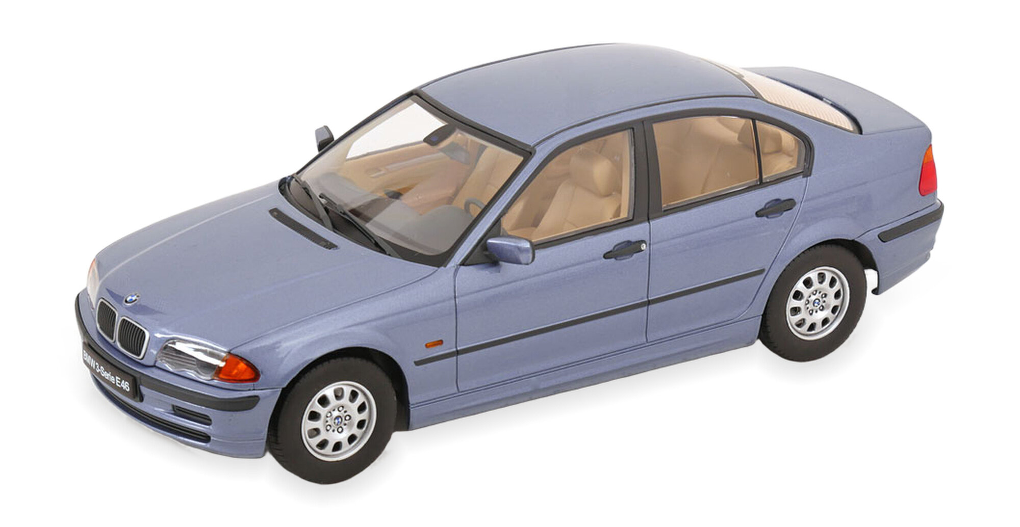 Модель коллекционная KK-SCALE Bmw 3ER E46 saloon 1999 lightblue-metallic